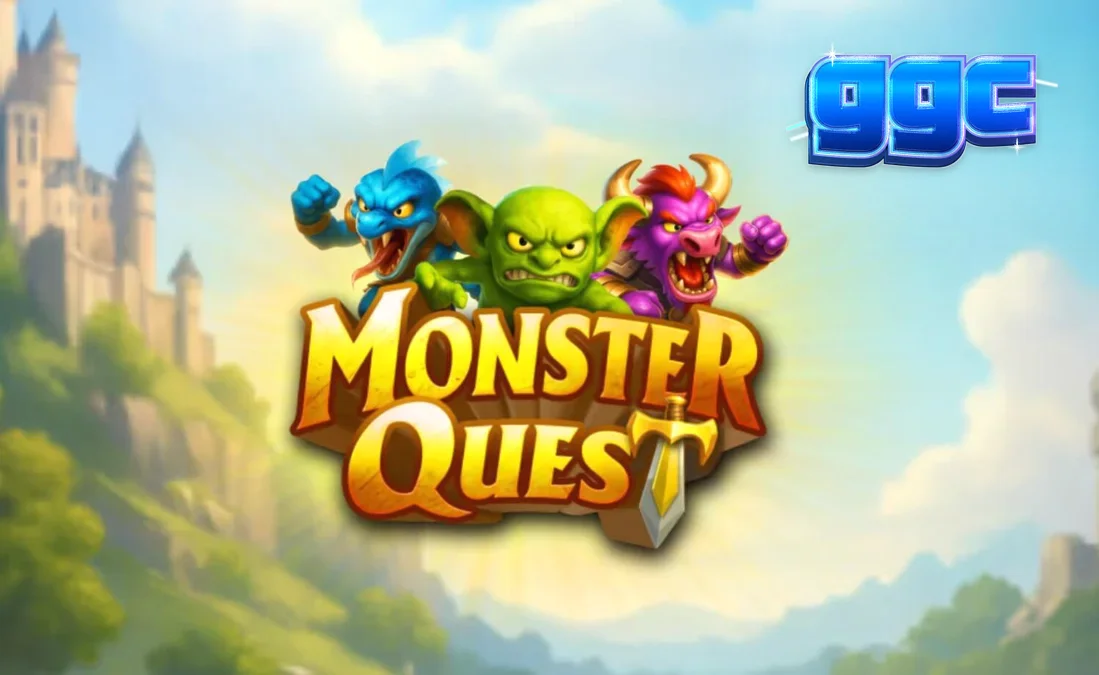 Cavaleiro medieval enfrentando monstros em um castelo de pedra no slot Monster Quest
